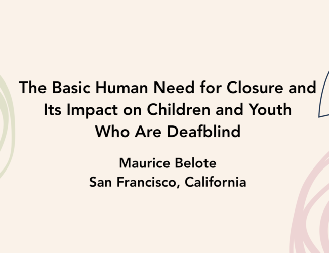 Title slide of Maurice Belote's POPDB video